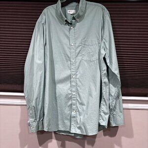 GAP Men's Stretch Poplin Shirt in Slim Fit  SZ: XL Pale green